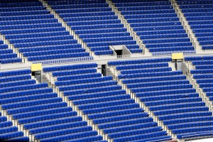 Seats in a stadium